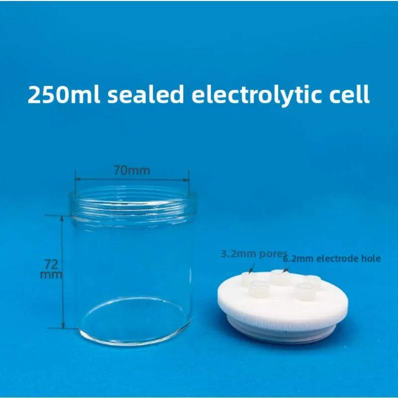 خلية التحليل الكهربائي. C001 خلية مختومة. محلل كهربائي مختوم بخمسة منافذ مستقيمة. ثلاثة الخلايا الكهروكيميائية القطب. #5