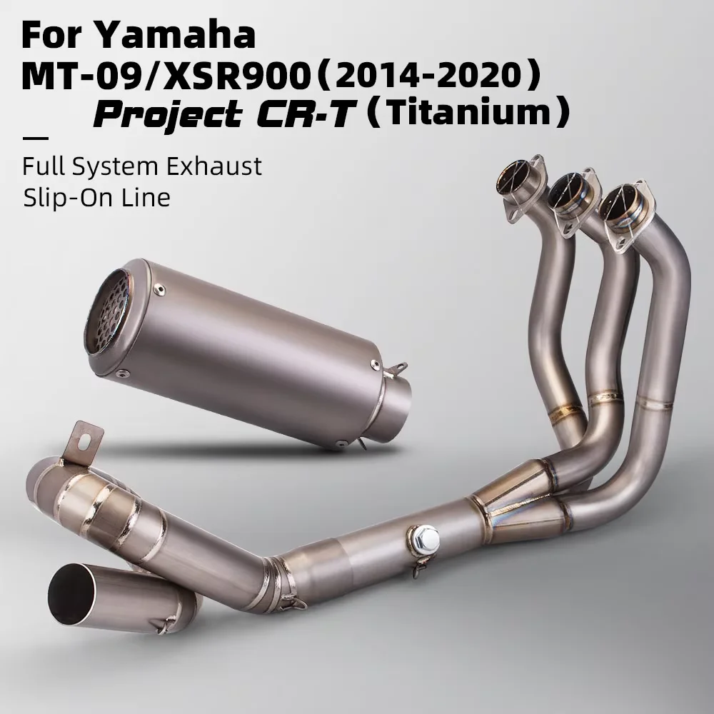 

Fit for Yamaha MT09 FZ09 XSR900 2014-2020 Motorcycle Muffler Exhaust Front Link Pipe Slip-On Full System Titanium Alloy