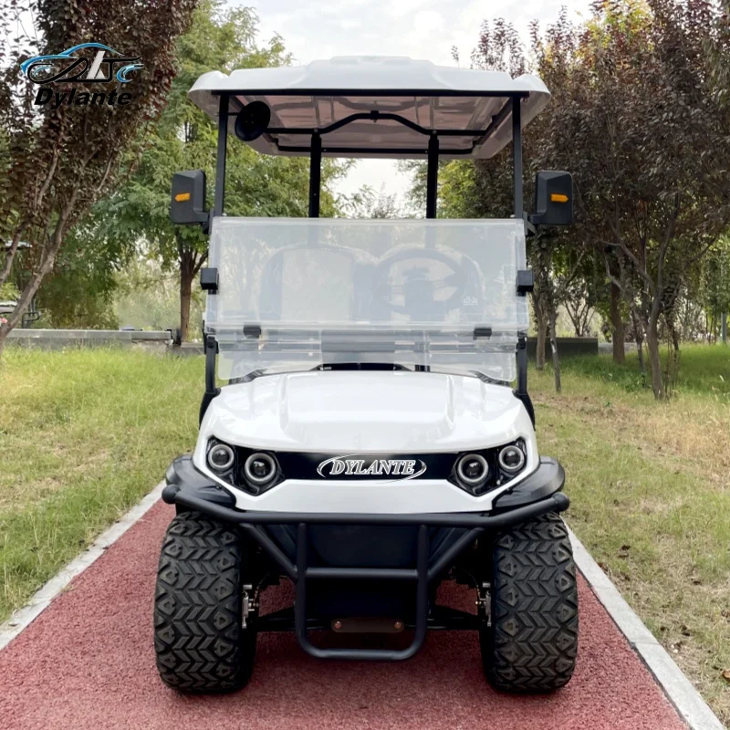 2025 New 2+2 Seater Hunting Car Double Point Seat Belt 7.5KW High Power Electric Golf Cart for Field Shooting Range Club