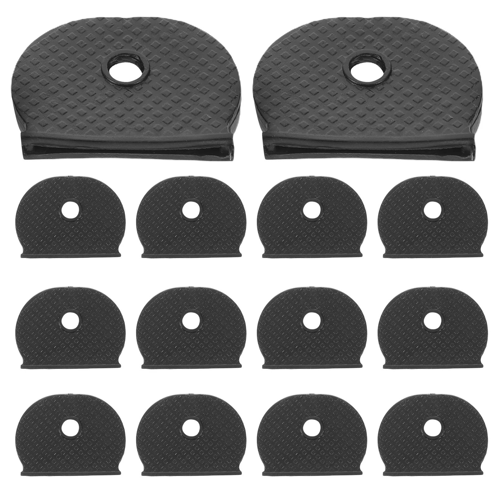 60 قطعة غطاء سيليكون عالمي أسود نصف دائرة مقاوم للماء دائم مفتاح فوب حامي لمفاتيح مكتب السيارة مفتاح خفيف الوزن