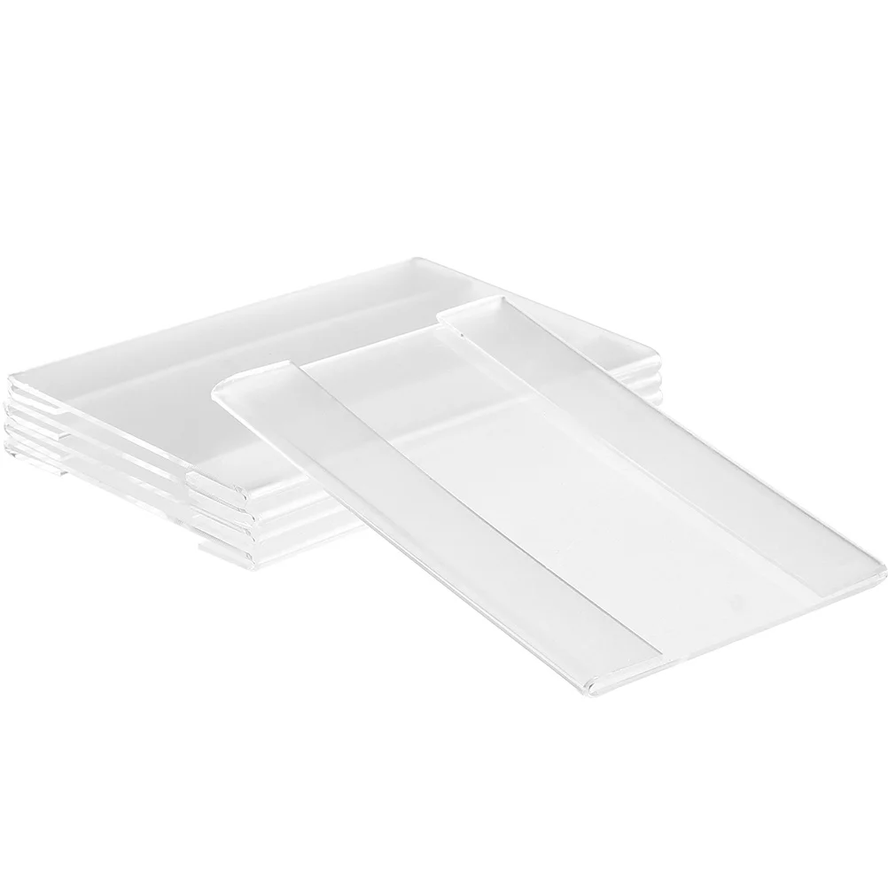 

6Pcs Acrylic Sign Holder Transparent Label Stand Price Tag Display Holder for Supermarket Retail Store Desktop Menu Rack