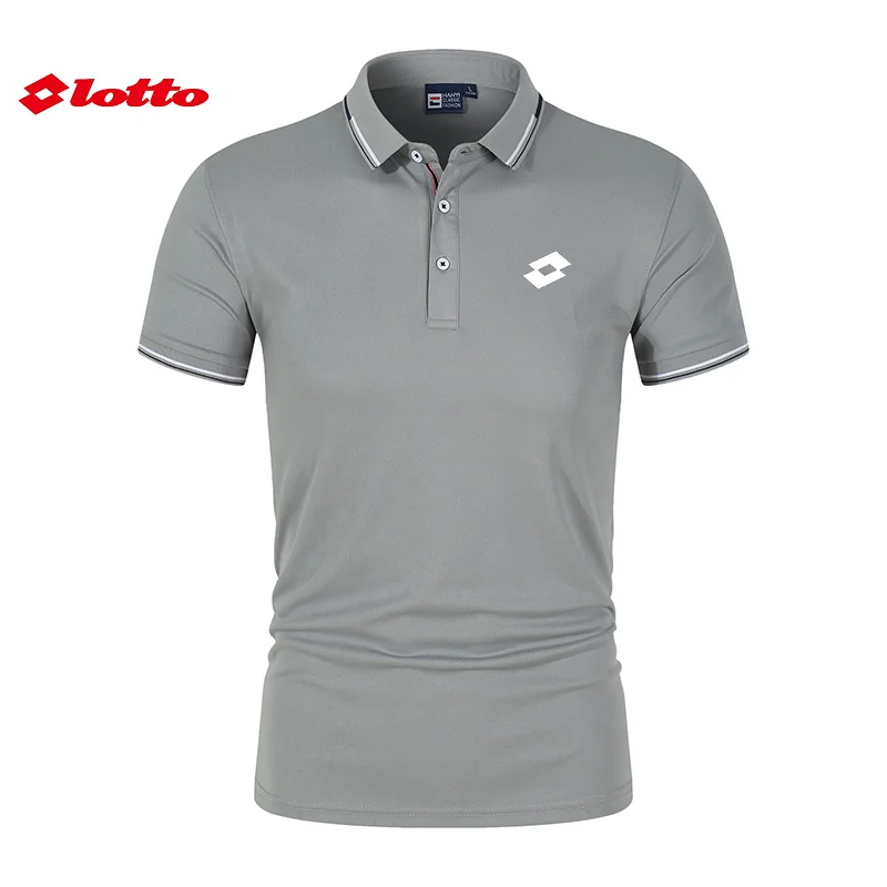 Embroidery LOTTO Polo New Summer Polo Shirt Men High Quality Men's Short Sleeve Top Business Casual Polo-shirt for Men