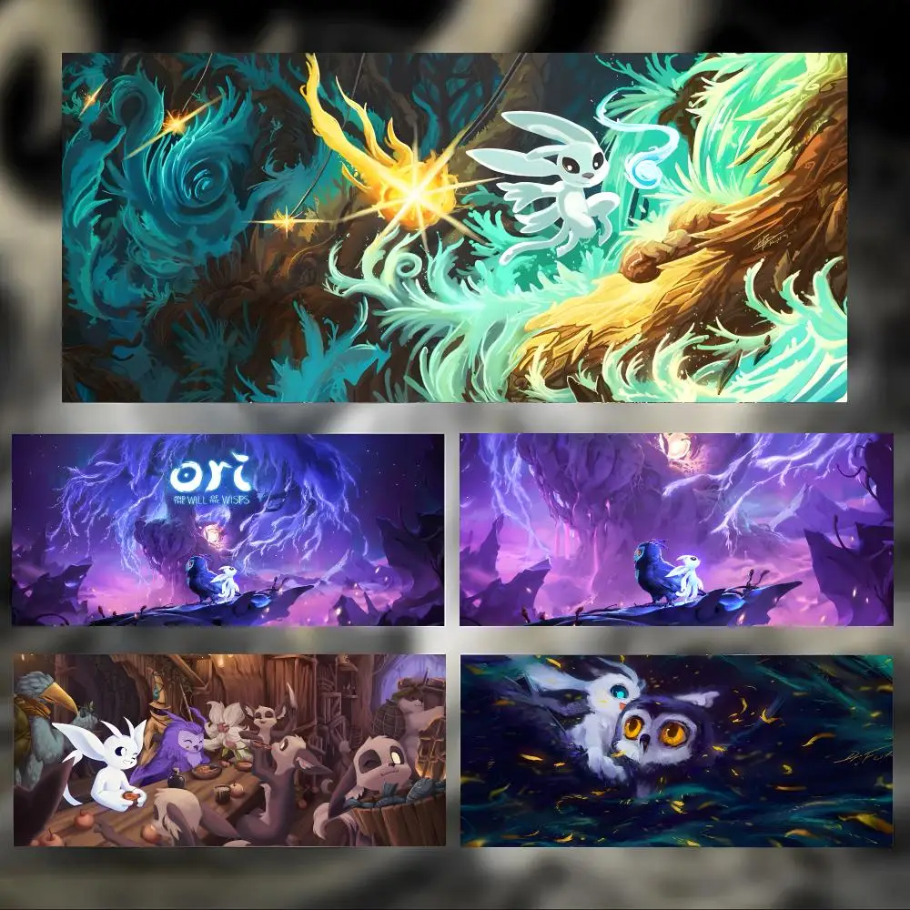 Ori Action Game Ori Mouse Pad Large Thick Desk Pad Stitched Edges Gaming Mouse Mat for PC