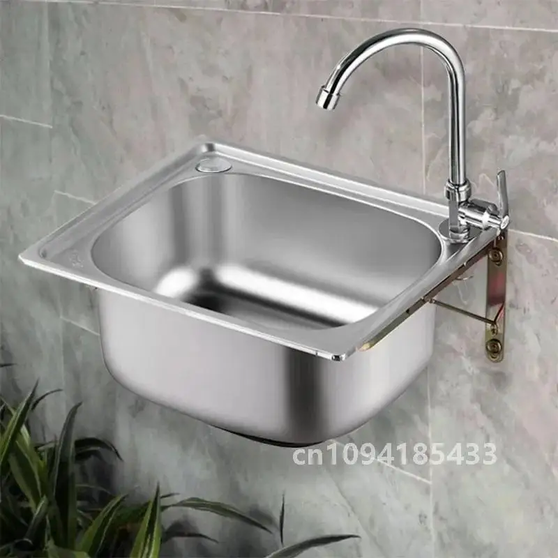 1.1mm Best Thickened Sink 304 Stainless Steel Kitchen Single  Large  Slot Set