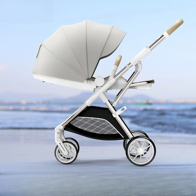 

High-landscape stroller can sit or lie on both directions to push lightweight folding baby stroller baby stroller