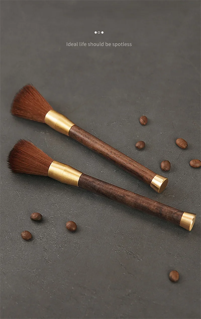 1 Stück Kaffeemühlen-Reinigungsbürste mit Holzgriff, Bürste zum Entstauben von Kaffeebohnenpulver, Espresso-Bürste, Barista-Werkzeug, Reinigungsbürste für Kaffeemaschinen – Detail 4