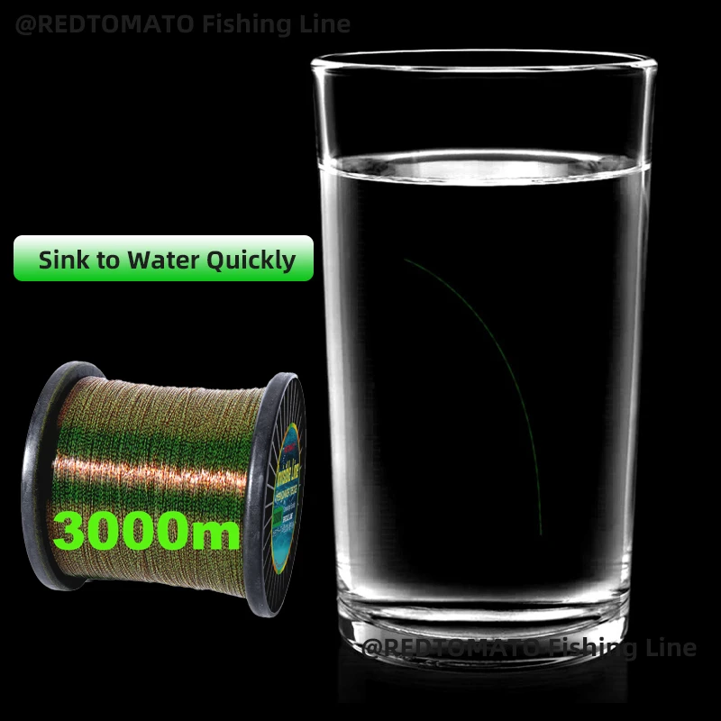 3000M/1000M/500M Invisible Fishing Line 3D Spotted Line Nylon Monofilament Fluorocarbon Coated Carp Bass Pike Fishing Line Pesca