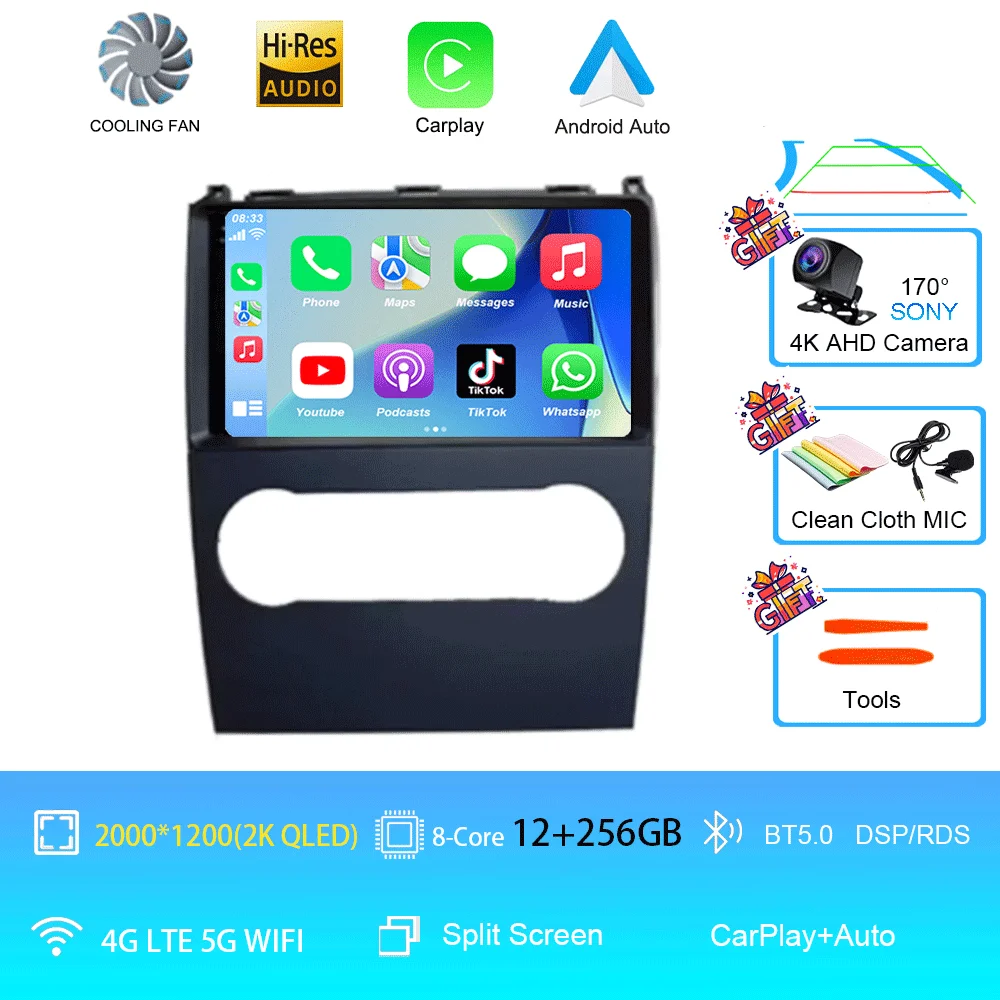 Voor Mercedes Benz B200 EEN B Klasse W169 A160 A180 A200 A220 2009-2012 Android 15 GPS Autoradio multimedia Head unit BT Radio 4G