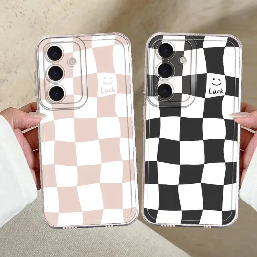 Funda para Samsung Galaxy A14 A16 A36 A13 A25 A51 A52 A31 A55 A23, Carcasa para Teléfono A34 A35 A54 A15 A33 A52 A56 A50 A26 A24, Diseño Lucky Grid