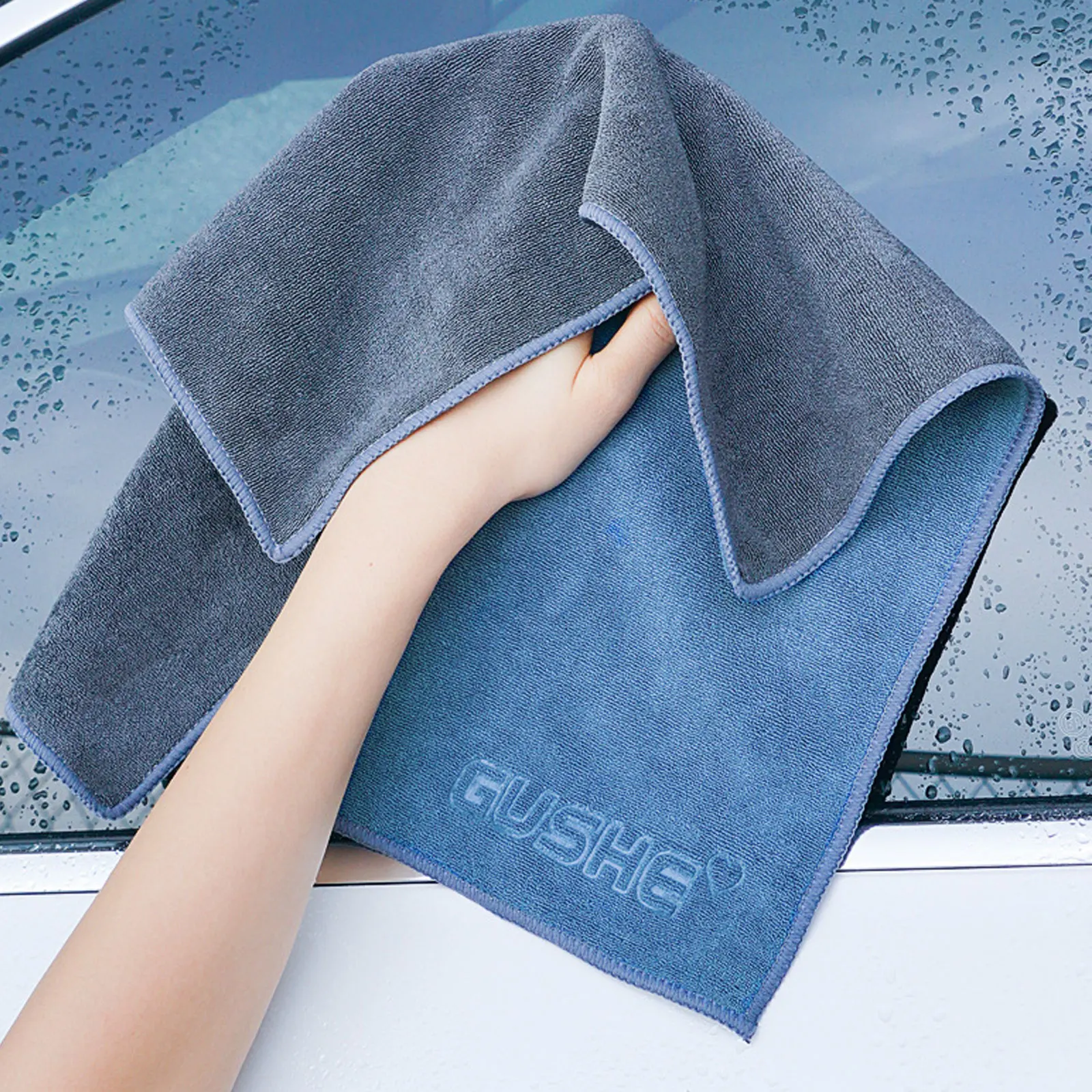 High-end Microfiber Car Wash Towel Soft Drying Cloth Car Body Towels Double Layer Plush Thicken Water Absorption Car Rag