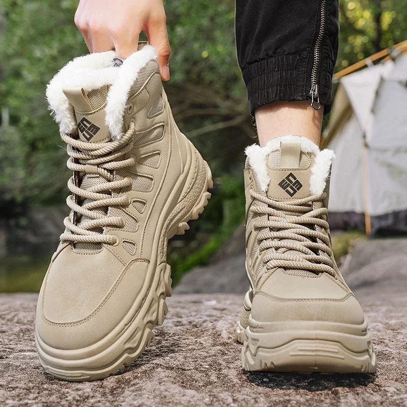 Classic Men Ankle Boots Mens Desert Casua Boots Outdoor Waterproof New Men Hiking Non-Slip Hard-Wearing Boots Work Safety Shoes image 4
