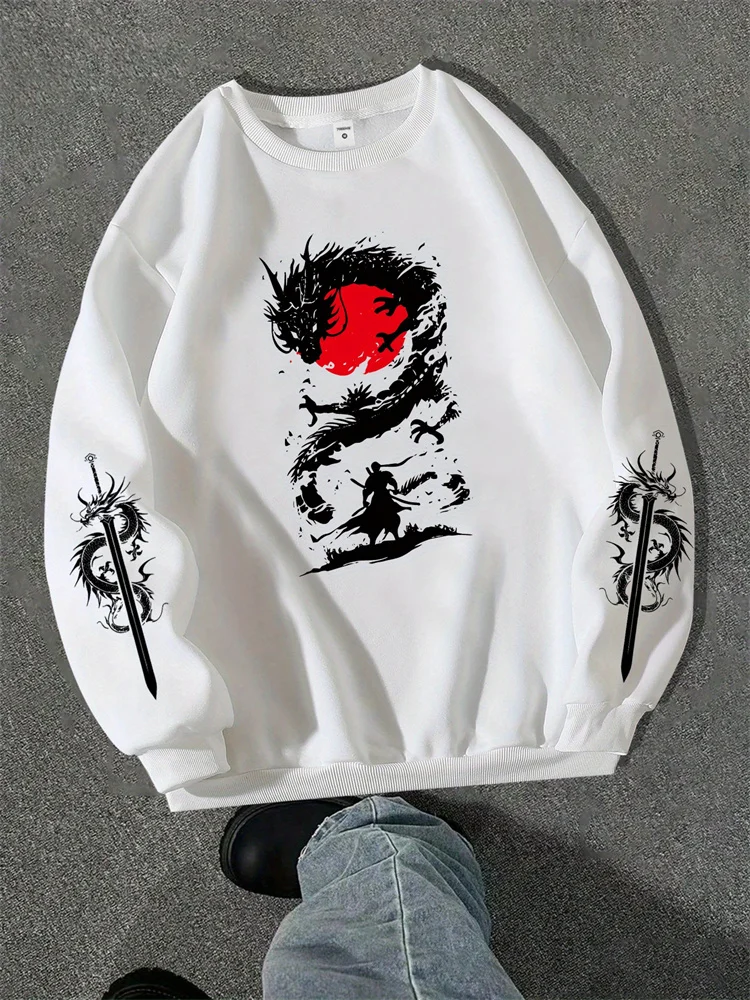 

Мужской свитер с круглым вырезом и принтом Saint Stegosaurus Element, уличный свитер с круглым вырезом для повседневных мероприятий, новый весенне-осенний стиль