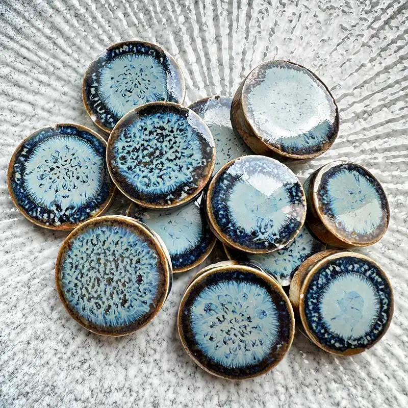 100g Ceramic Mosaic Tiles Piece DIY Mosaic Making Stones for Craft Arts Home Wall Decoration Arte Leaf Petal Shape 917
