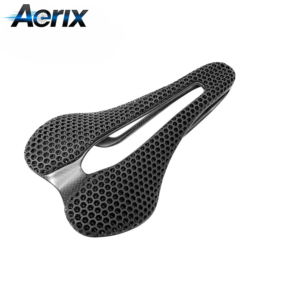 

1 Piece Molding 3D Printed Carbon Fiber Saddle UltraLight Bike Seat for Road Bike MTB Bicycle Comfort Breathable Cycling Saddle