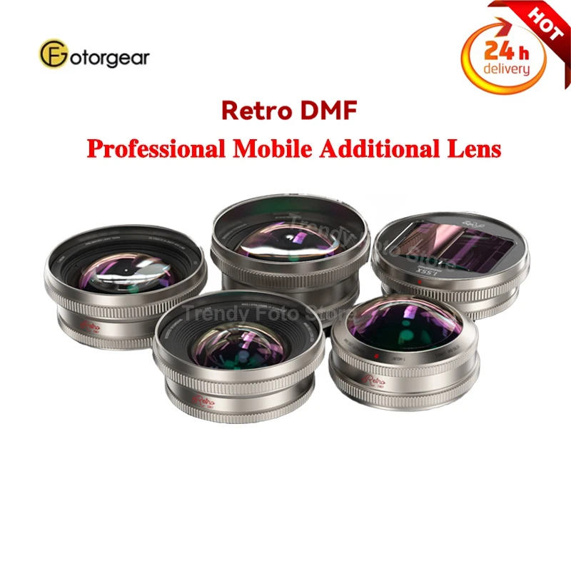 عدسة كاميرا Fotorgear Retro T-Mount، زاوية واسعة جدًا 16 مم، عين السمكة 8 مم، عدسة ماكرو 45 مم/74 مم، 1.55 × غير متبلورة، عدسة صورة 60 مم