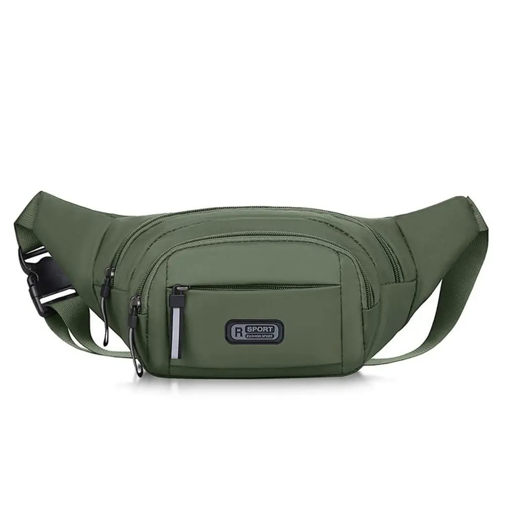 Large-capacity Men Waist Bag Casual Nylon Anti-theft Chest Bag Outdoor Travel Waterproof Sports Mobile Phone Bag