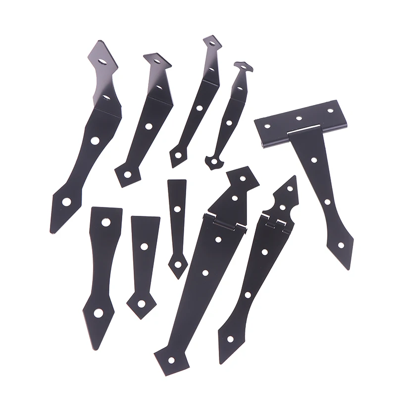 2PCS Furniture Cupboard Door HinGe FoLdinG BLack Iron HinGe for The Cabinet Door DurabLe Hardware Accessories for Home Use