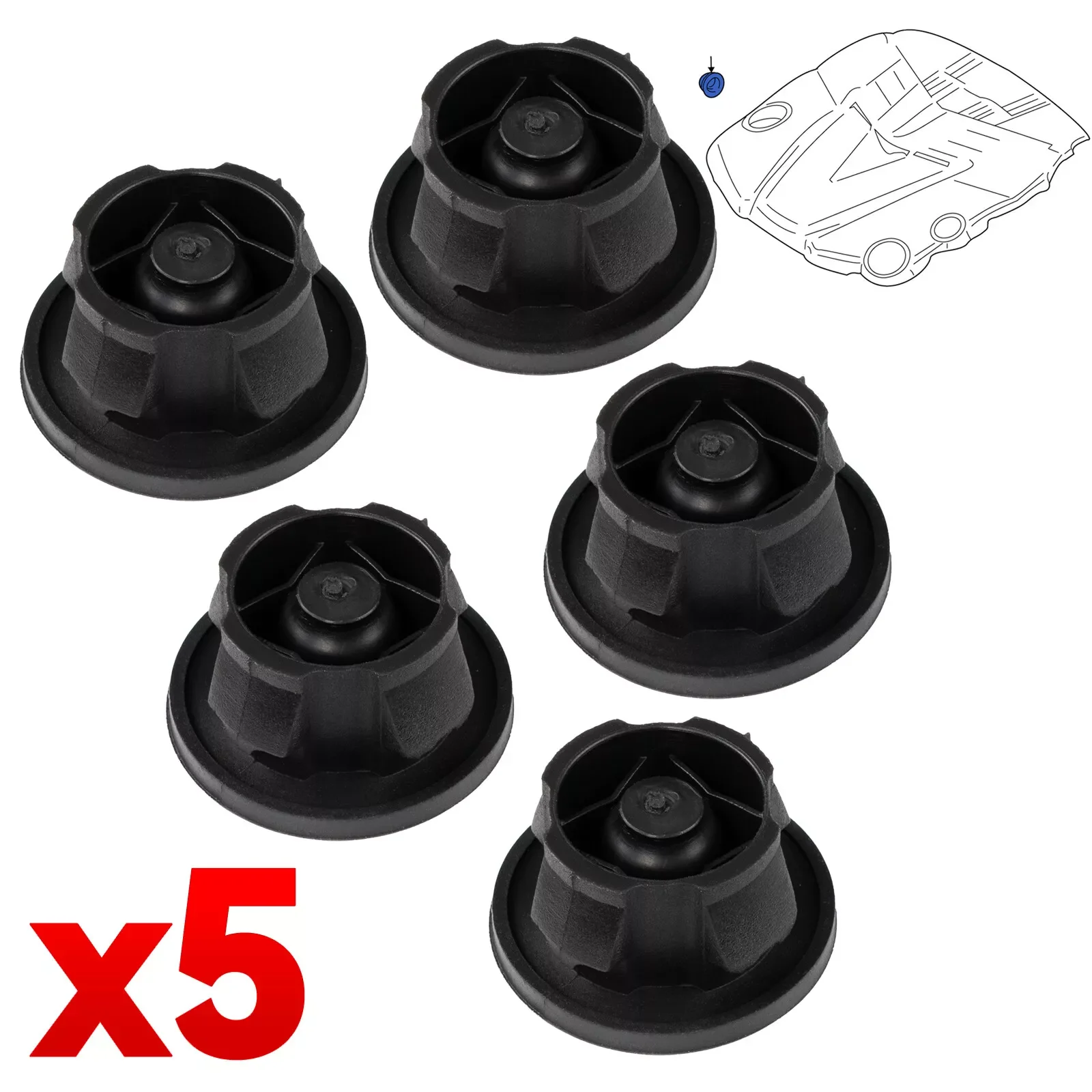 5 Peças 6420940785 Capa de Motor de Borracha - Olhal Amortecedor para Mercedes-Benz W204 Acessórios Automotivos