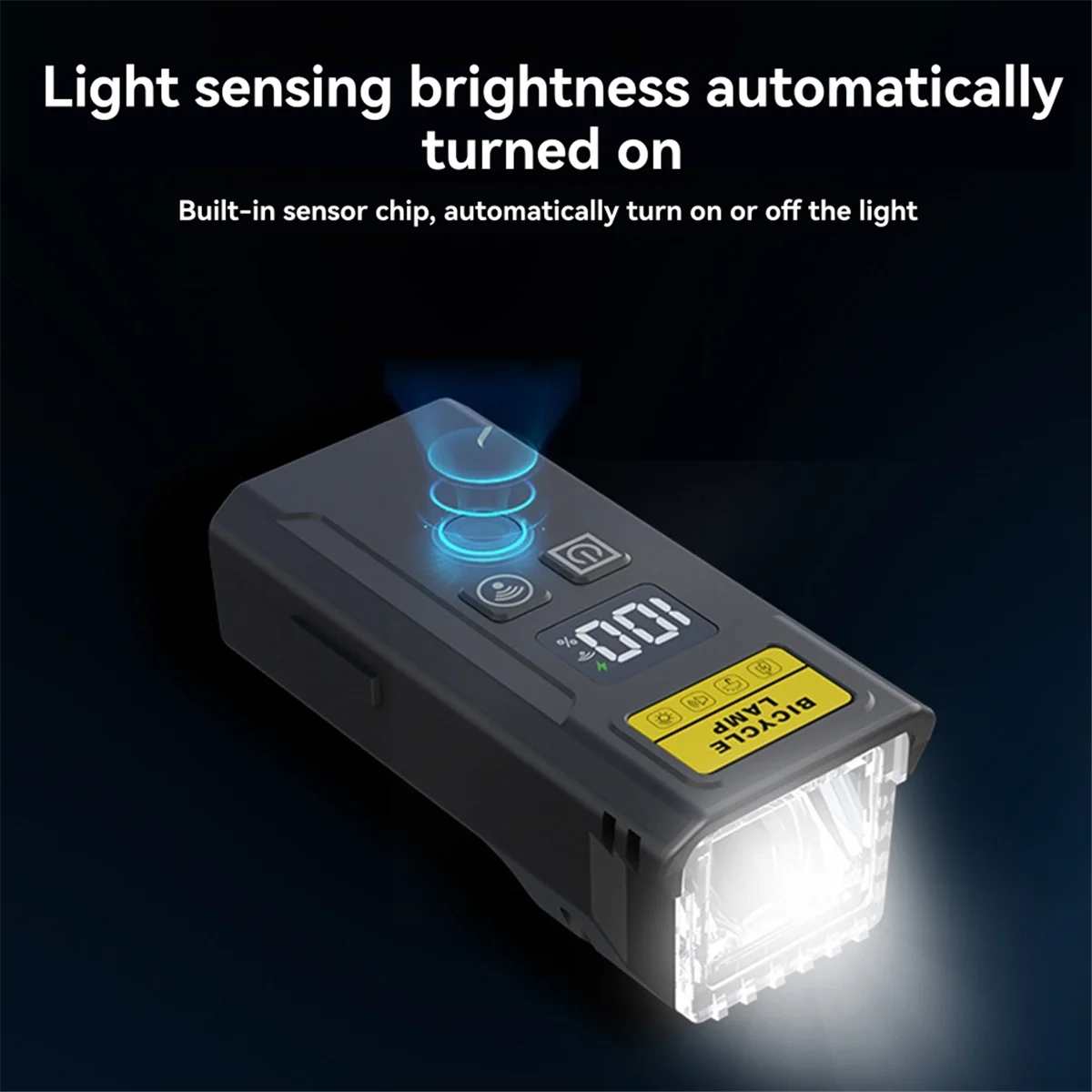 

AD08_Bicycle Headlight with Smart Horn Bike Handlebar Flashlight Remote Control Cycling Safety Lamp Bicycle Accessories