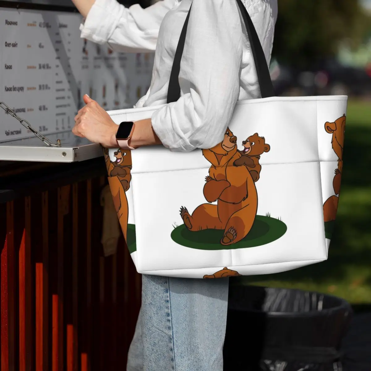 

Brother Bear Beach Tote Bag Sport Gym Yoga Duffle Large Tote Bag Women Travel Bag Fitness bag