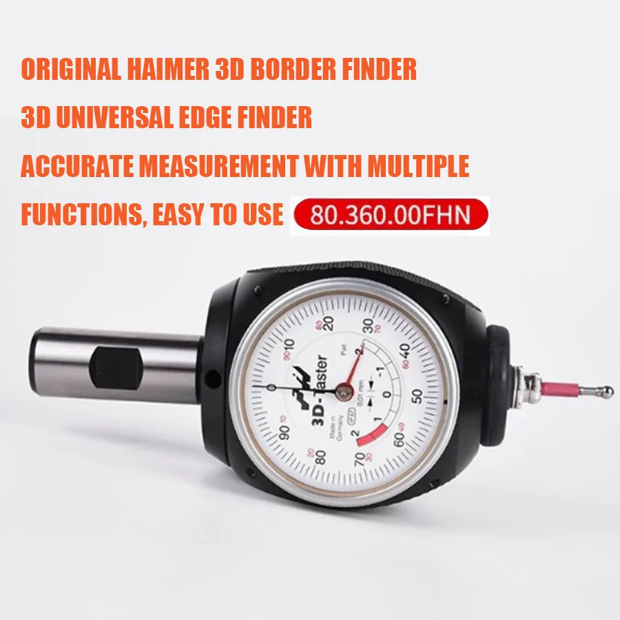 Original HAIMER 3D edge finder. Universal 3D-taster edge detection probe 80.360.00FHN, CNC machine tool accessories