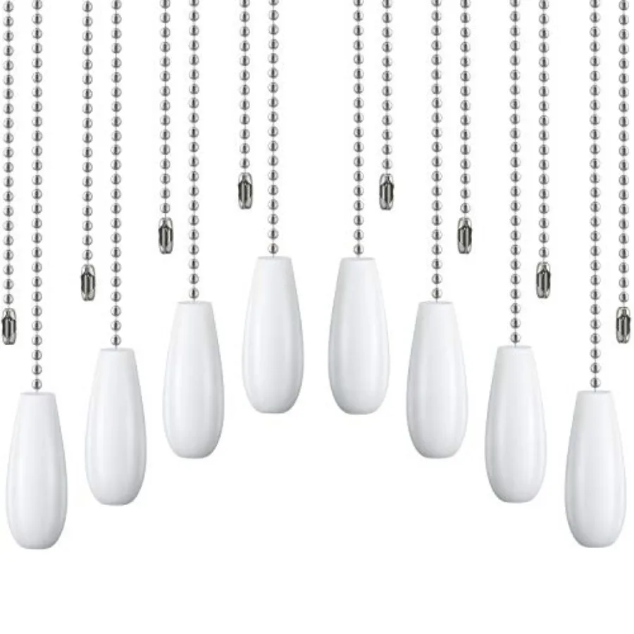 8 Pieces Ceiling Fan Pull Chains Extender Wooden Pendant Pull Chain Extension for Ceiling Light Lamp Fan