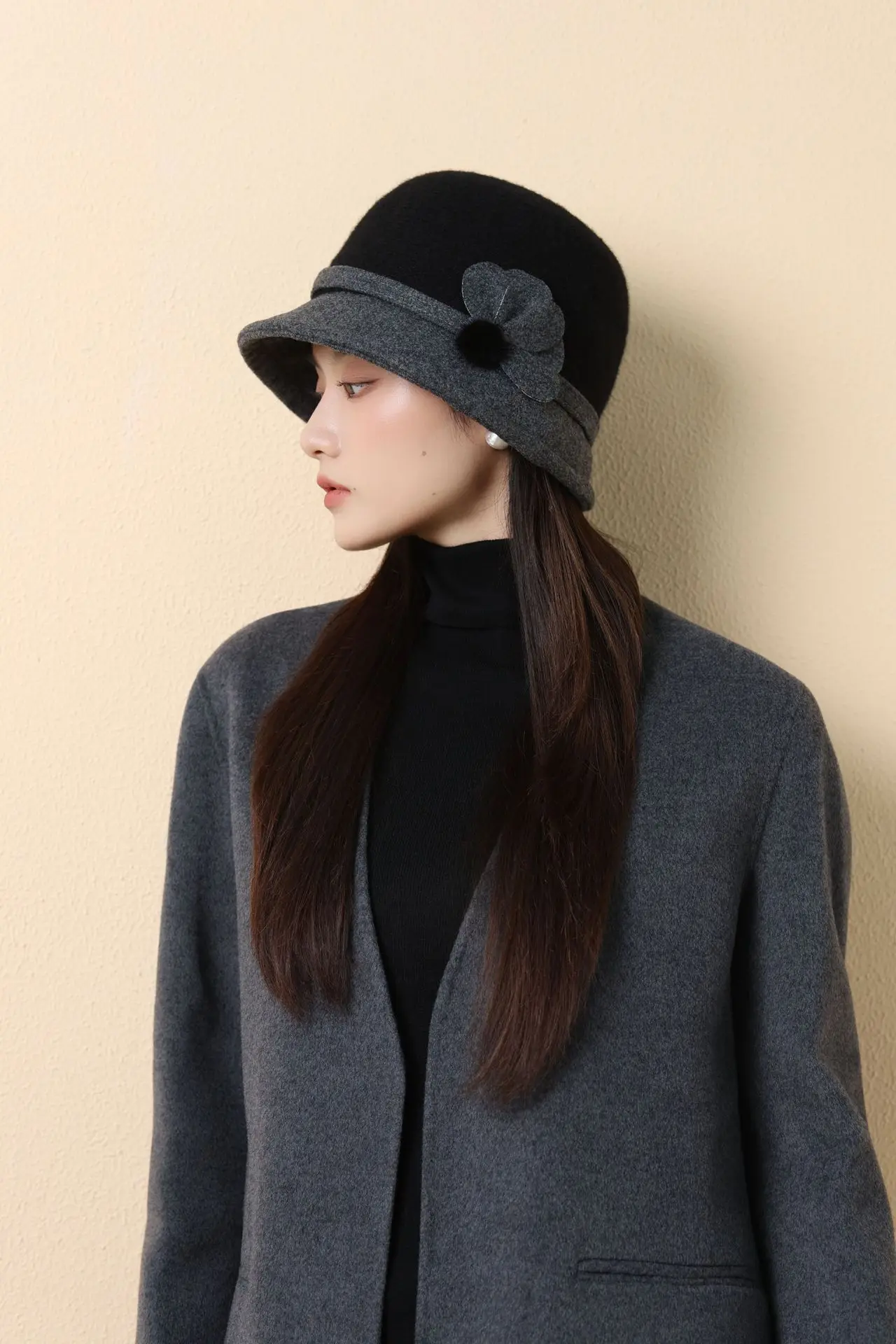 

Женская рыбацкая шляпа в корейском стиле, осенне-зимняя теплая шляпа-ведро, универсальная уличная панама, повседневная женская модная зимняя шляпа