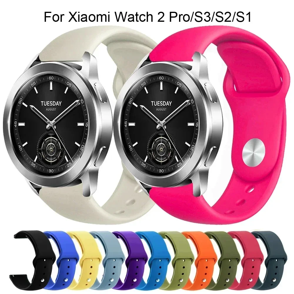 22mm Per Xiaomi Orologio 2 Pro Cinturino da polso in gomma per Xiaomi Orologio S4 S3 S1 Pro/Active S2 46mm Color2 Cinturino in silicone Correa
