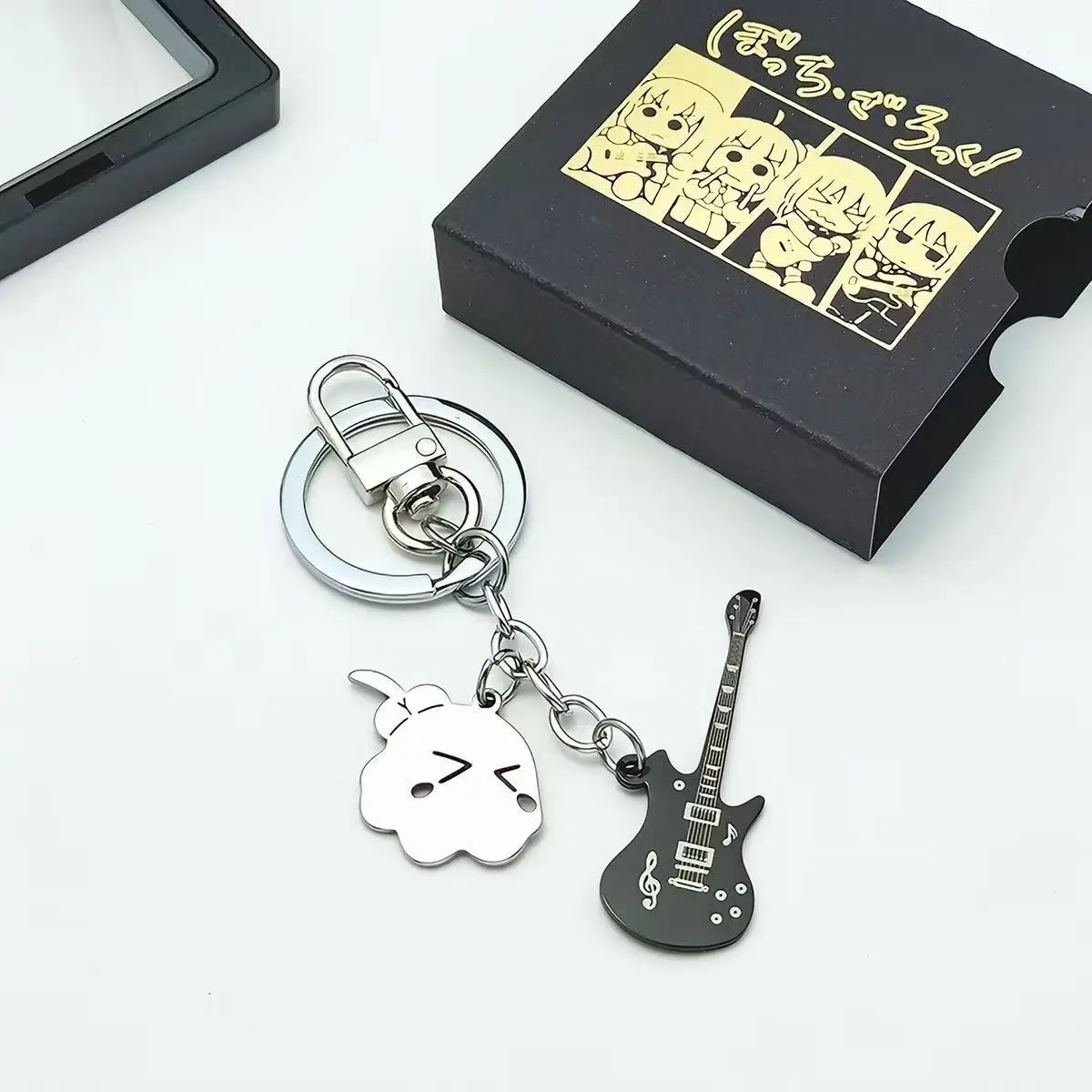 Bocchi The Rock Keychain Anime Metal Pendant Zinc Alloy Backpack Keyring Cute Cartoon Guitar Bag Charm Collectible Anime Merch