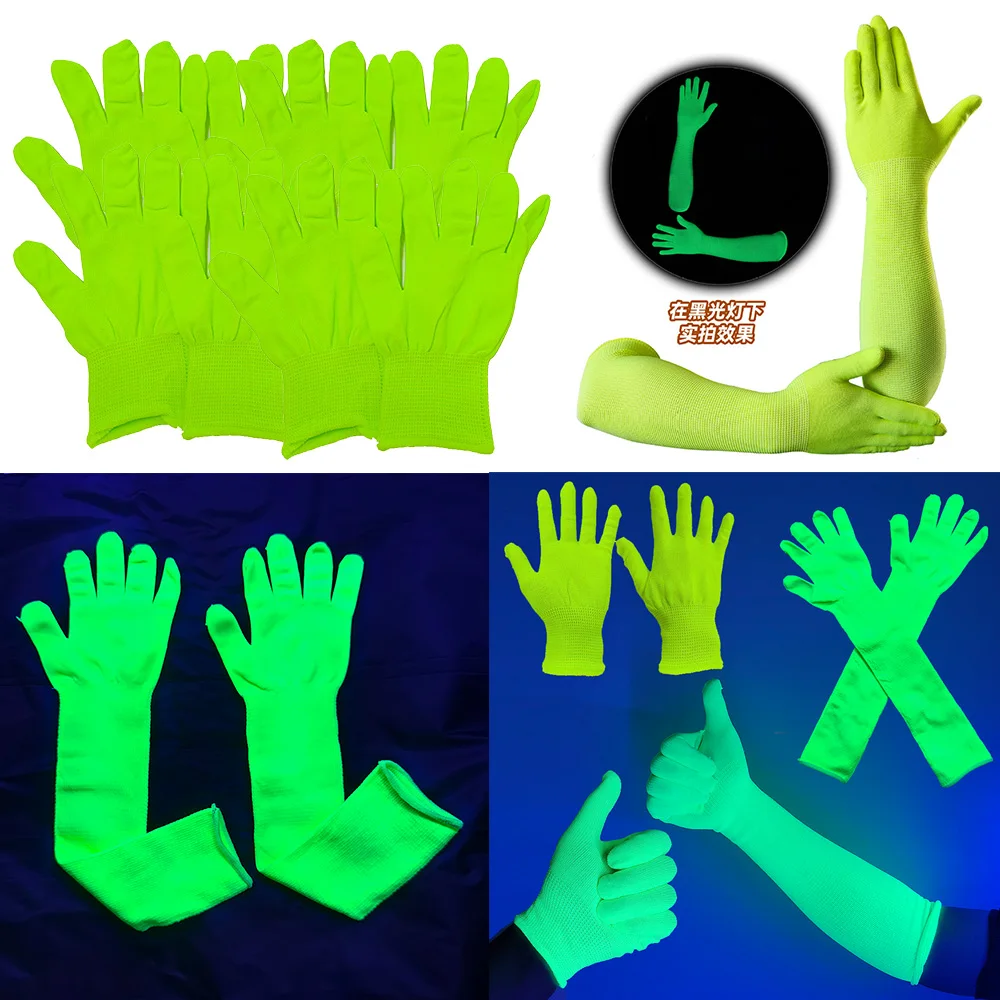 UV Light Party Fluorescent Long Gloves Magic Glove Shutter Shades Glasses Glow in the dark Party Supplies Birthday Party Decors