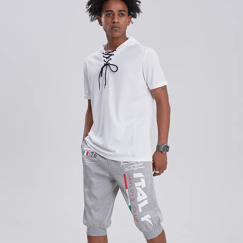 Men's Capri Pants Athletic Shorts Sweat Shorts Drawstring Print Letter Sports Outdoor Weekend  Stylish Sweatpants Summer