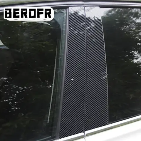 फोर्ड फोकस सेडान/हैचबैक 2005 2006 2007 2008 2009 2010-2014 के लिए 6 पीस कार पिलर पोस्ट डोर विंडो ट्रिम कवर स्टिकर डीकैल 6 best sales फोर्ड फिएस्टा 2005 एक्सेसरीज़ - №4