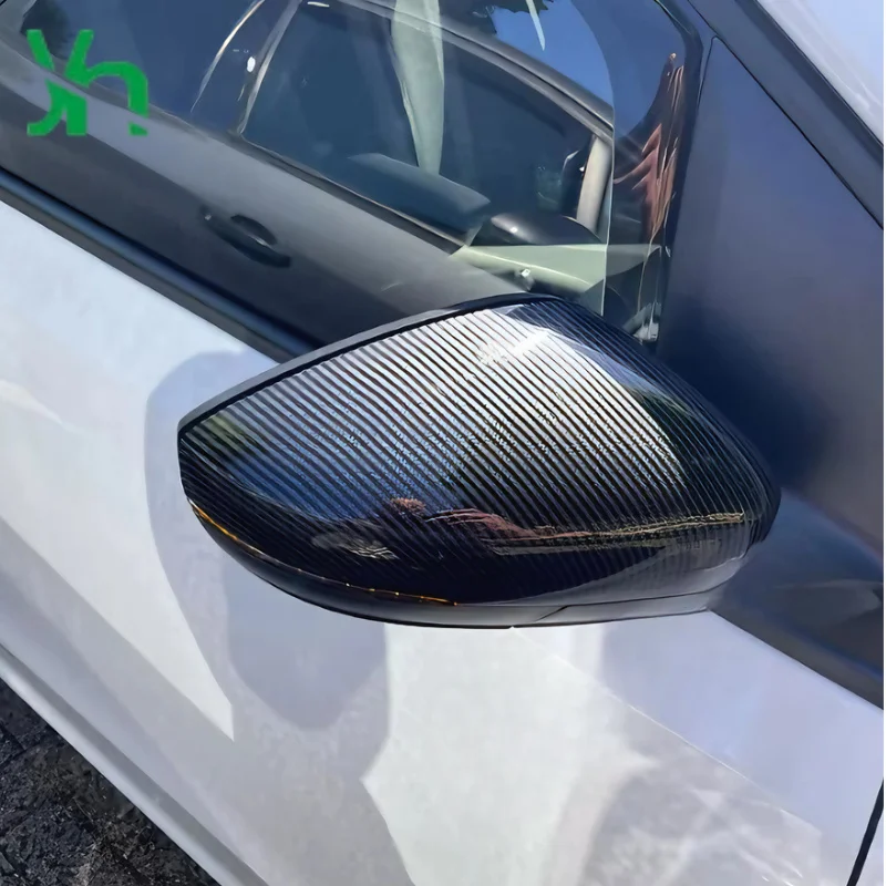 غطاء مرآة جانبية من ألياف الكربون الجافة لأداء السيارة Volkswagen POLO/GTI Audi A1 (2019-) #3