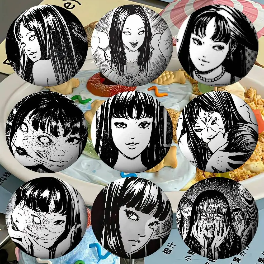 Insignias de Manga japonesa Junji Ito Tomie, broche de botón suave de hojalata, insignia de Metal, accesorios de joyería personalizados, sombrero, bolso, solapa