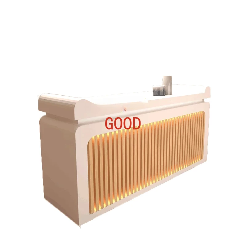 

New Chinese Cashier Desk Beauty Salon Foot Bath Cabinet Club Ear Cleaning Store Hotel Simple Modern Reception Desk Bar Counter