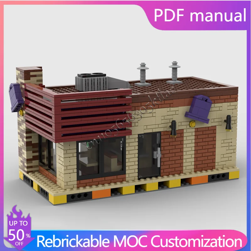 

Hot Selling 1184 PCS MOC Modern Taco Bell Modular Building Block Architecture Model Display Toys For Adults Kids Assembly Gifts