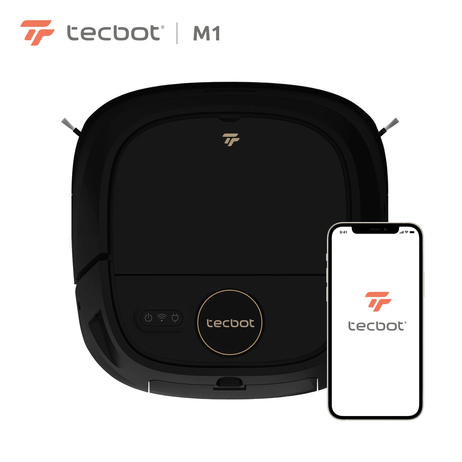 Automatic TECBOT M1 LDS navigation home floor cleaning auto wet and dry smart robot vacuums cleaner with mop self-rinsing