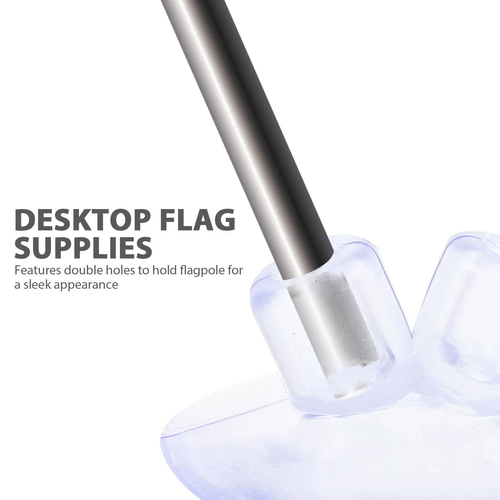 

100Pcs Small Flagpole Suction Cups Strong Double Hole Suction Pads for Desk Table Shelf Office Desktop Durable Transparent