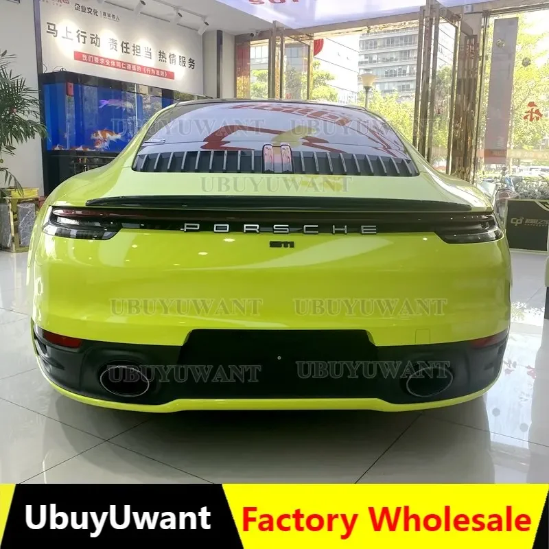 2018 2019 2020 2021 Year For Porsche Carrera 992 SPOILER Car Styling Carbon Fiber Rear Lip Roof Spoiler Trunk Boot Wing