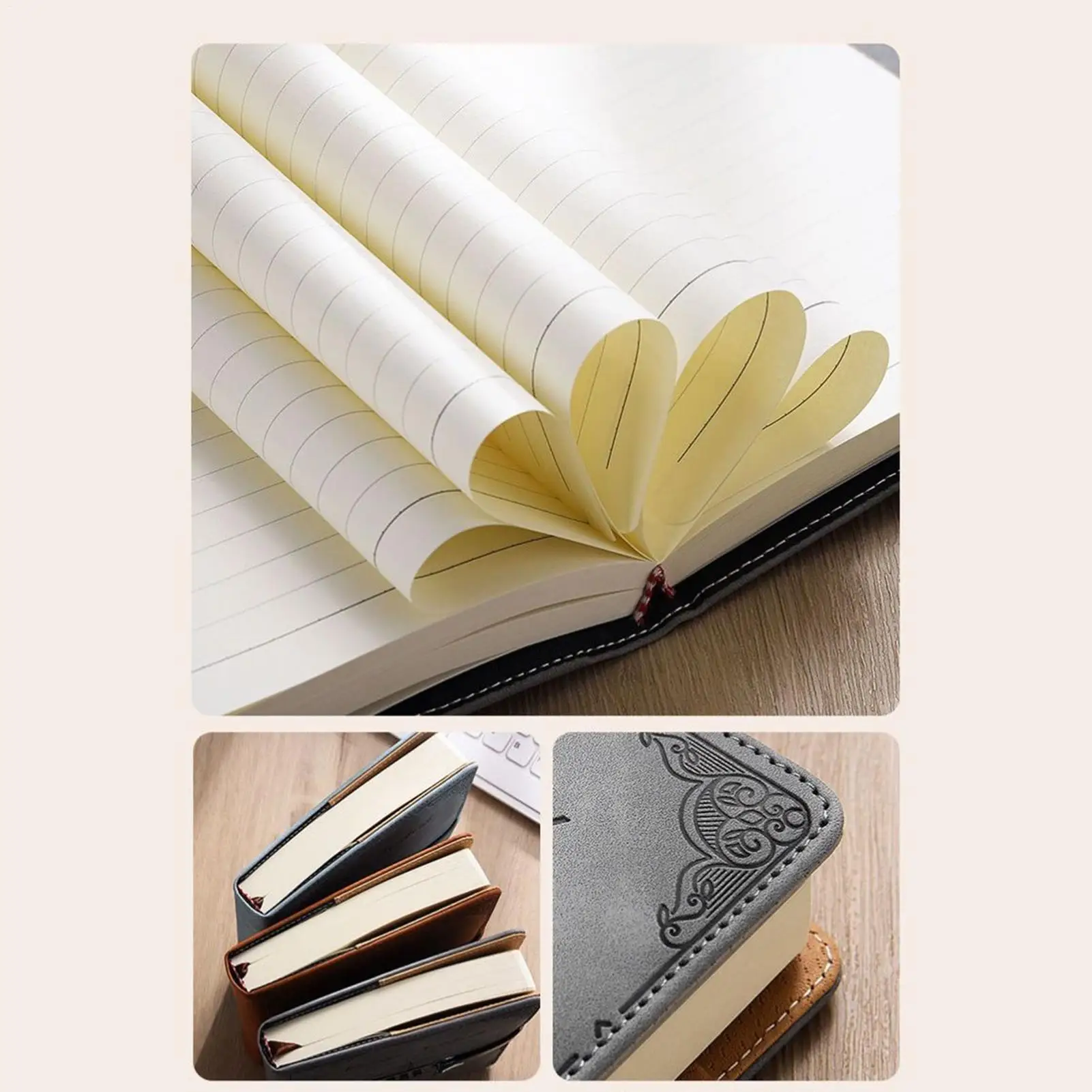Password Books PU Leather Retro Privacy A5 Notebook Diary Planner Password Book With Lock For Preschool School Classroom