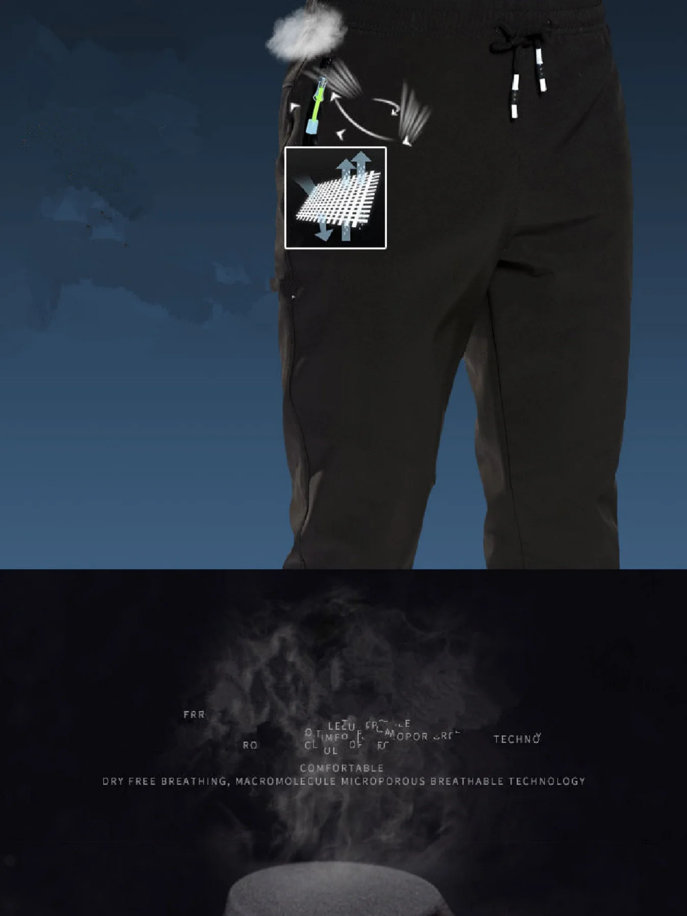 솔리드 컬러 여성 바지 양털 안감 하이킹 가을 겨울 두꺼운 따뜻한 탄성 허리 Drawstring 지퍼 포켓