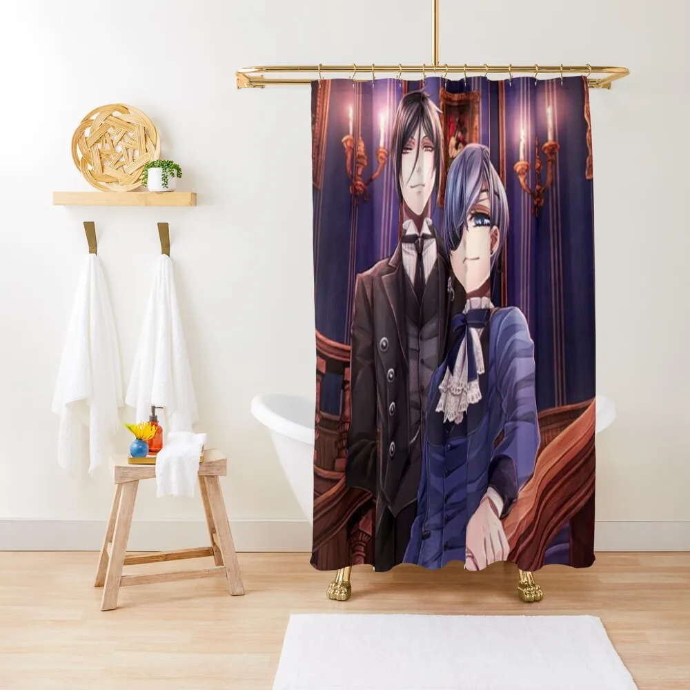 

Black Butler Anime Shower Curtain Anti-Mold Waterproof Shower Anime Bathroom Curtain