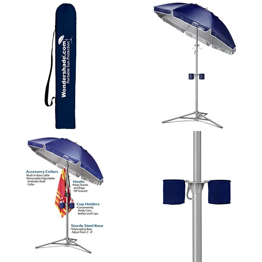 

Ultimate Portable Sun Shade Umbrella Lightweight Adjustable Outdoor Patio Beach Umbrella with Tripod Base