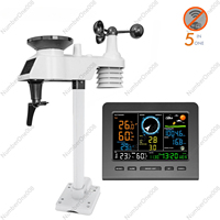 Wireless weather station weather forecaster anemometer rain gauge indoor and outdoor temperature and humidity meter