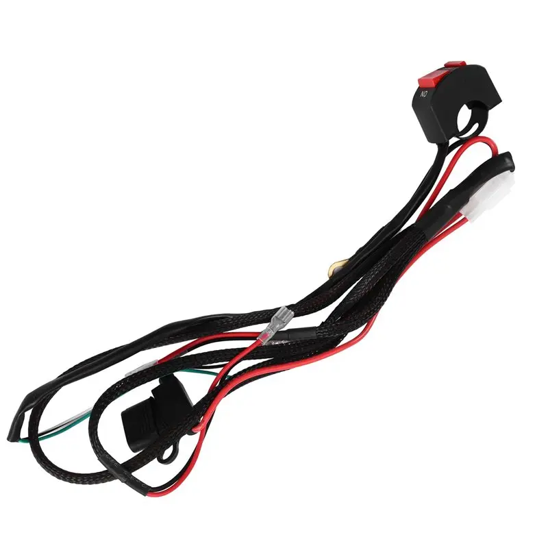 

Auxiliary LED Light Bar Wiring Harness For Motorcycle Handlebar Switch For Headlight Driving Fog Lights