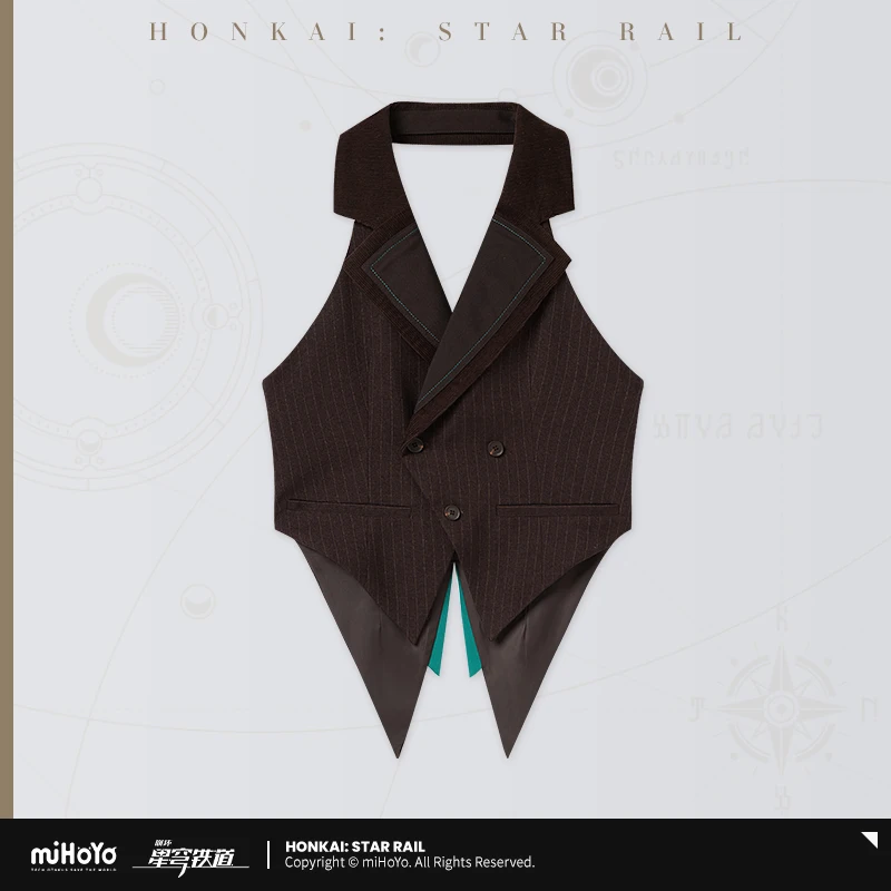 

miHoYo Honkai: Star Rail Sanding Gold Themed Impression Series Vest - Durable Polyester Anime Clothing with Embroidered Details