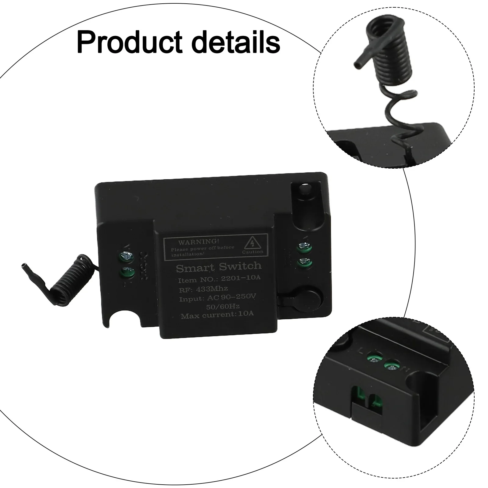 1PCS Wireless Light Switch And Receiver Kit Wireless Light Switch Remote Control Tool Parts AC90V/110V/120V/220V/230V/250V