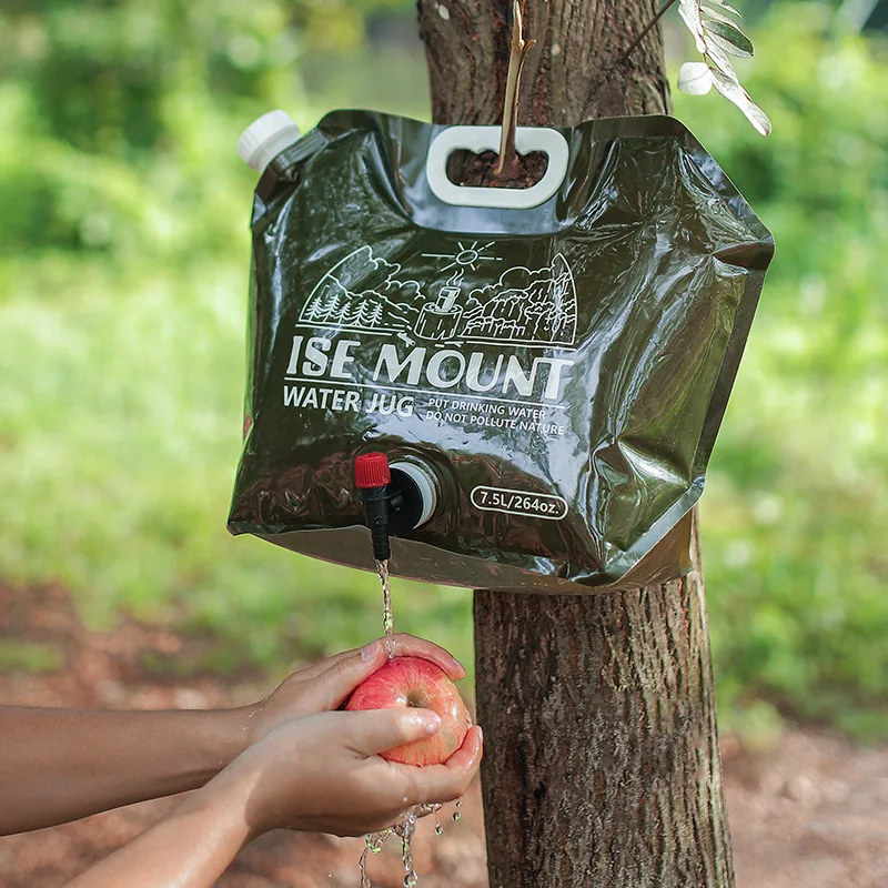 TARKA Folding Camping Water Bag 7.5l Portable Outdoor Water Bag Water Jug Water Bucket With Water Valve For Picnic Camp Climbing