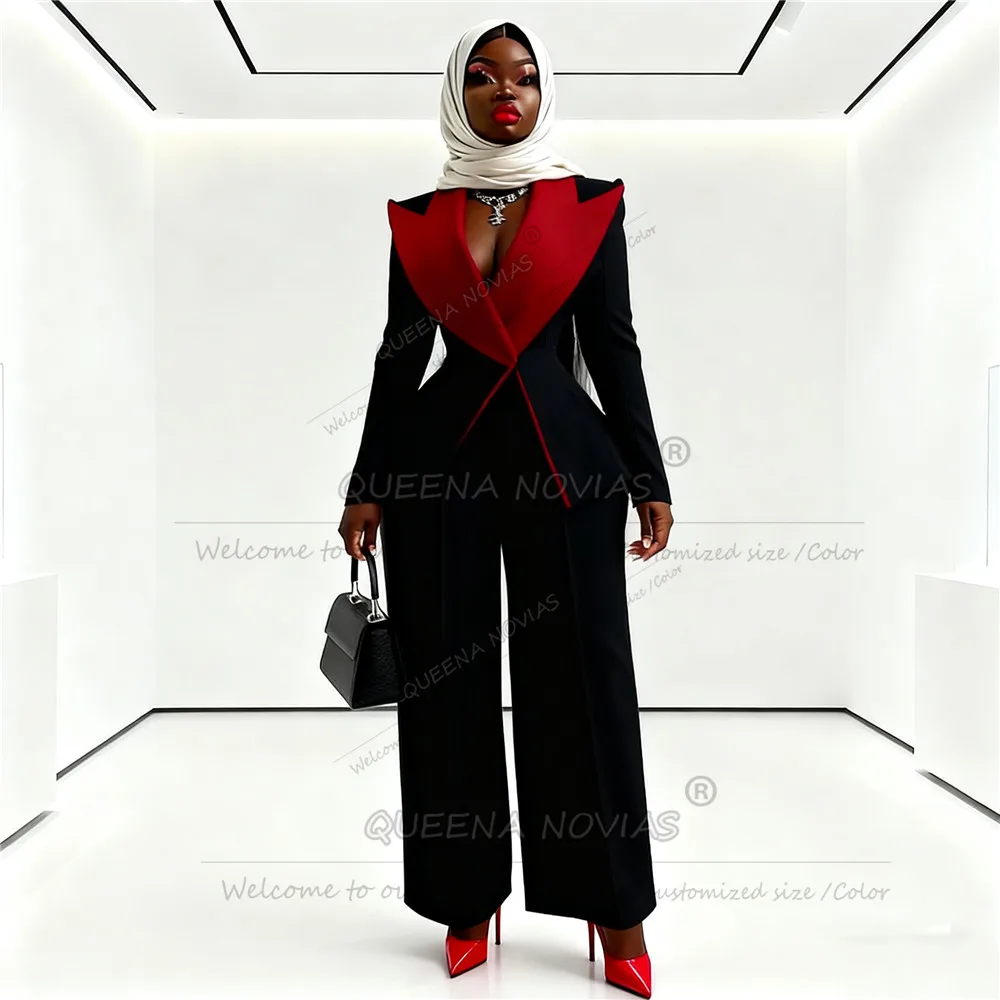 Classic Mother Of Bride Dresses Wide Lapel Prom Blazers Customized 2 Pieces Single Breasted Jacket Pants Women Pants Suits 2025 image 4