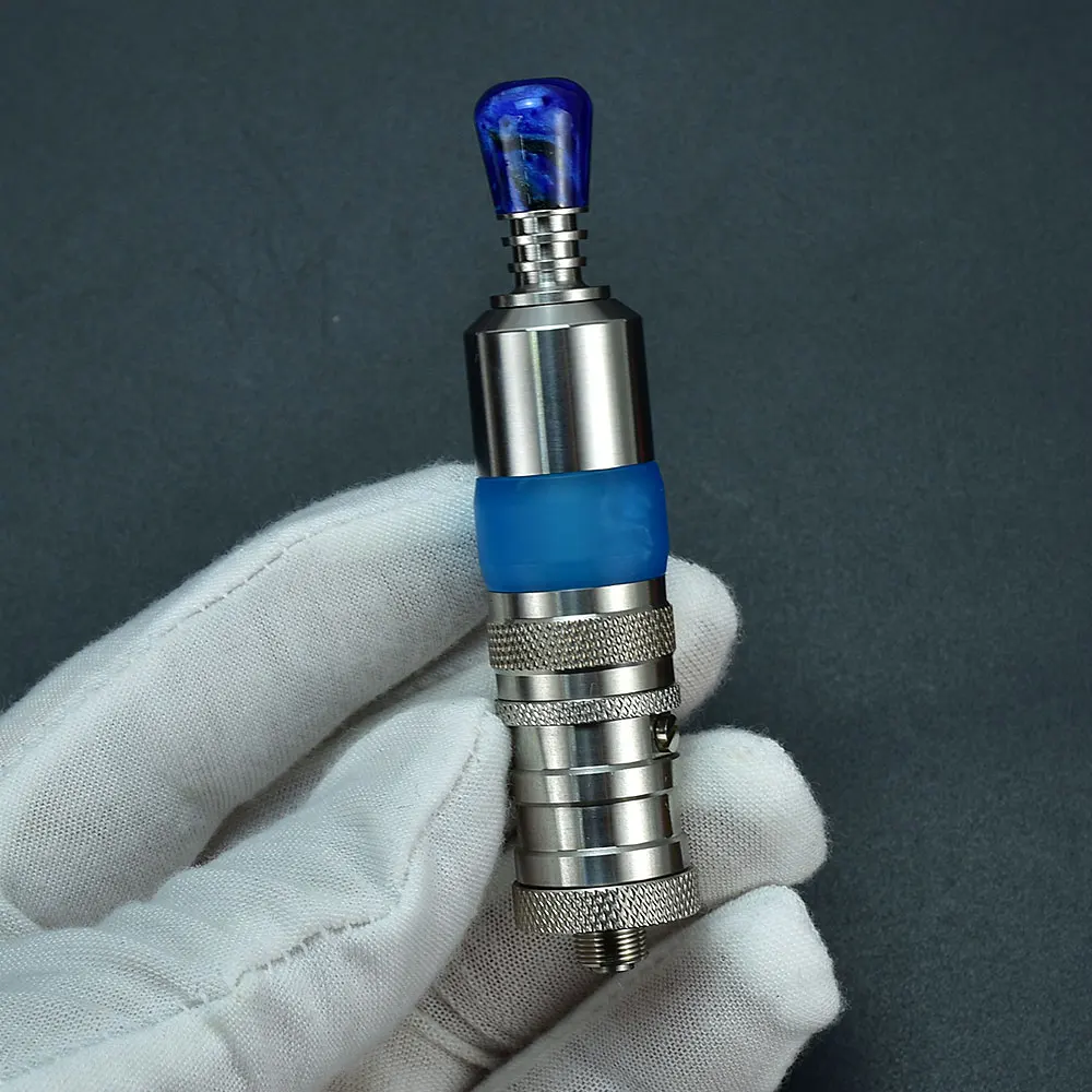 فلاش e-بخار vs المزدوج هيئة الطرق والمواصلات 17 مللي متر وولفكوvape تصميم bellcap الراتنج 316ss 510 mtl بالتنقيط تلميح فلاش مقابل خزان الصلب